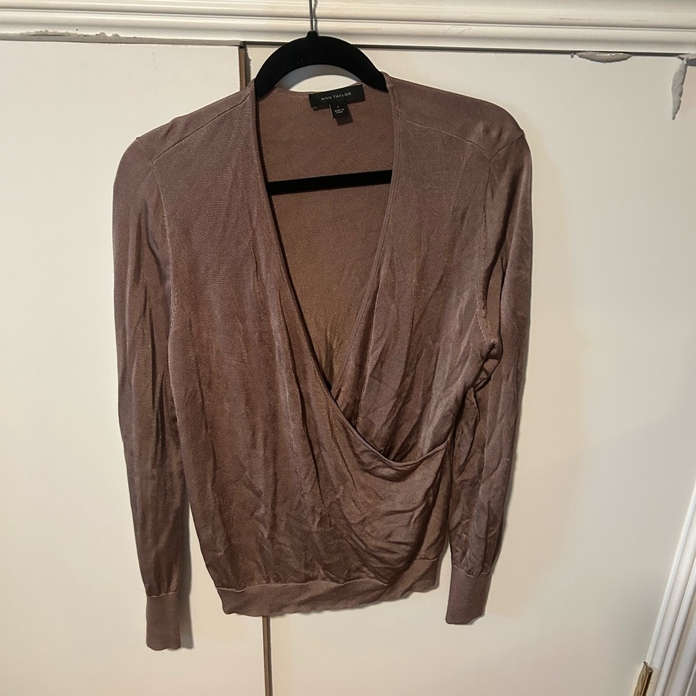 Ann Taylor Mauve Knit Top